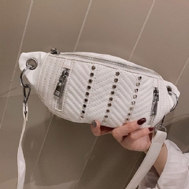 Pu Damtråd Fanny Bags