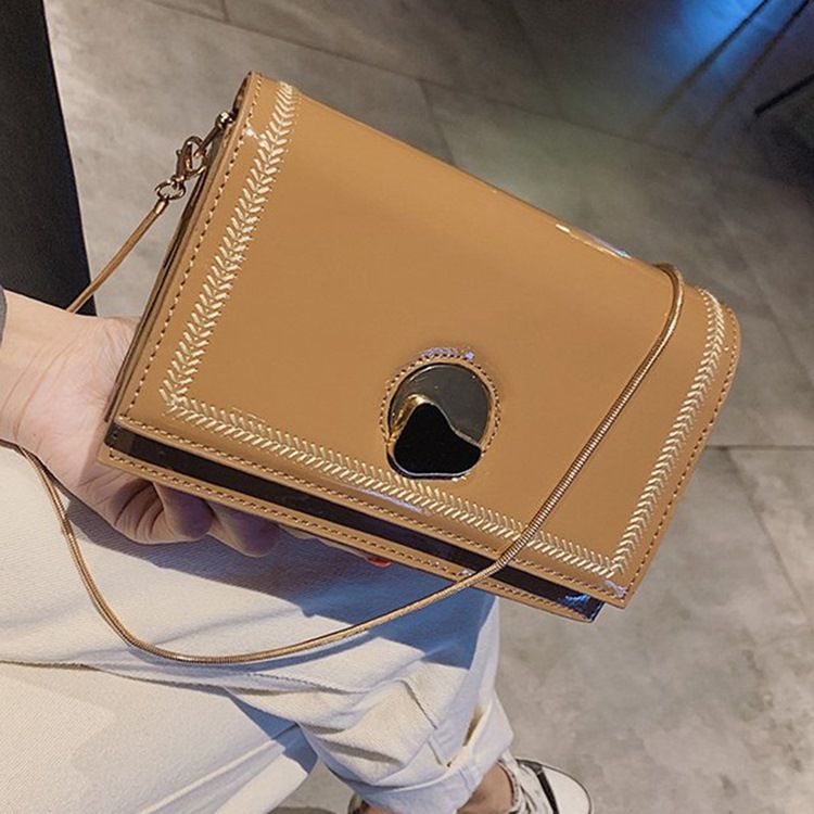 Pu-Lås Rektangelkedja Crossbody-Väskor