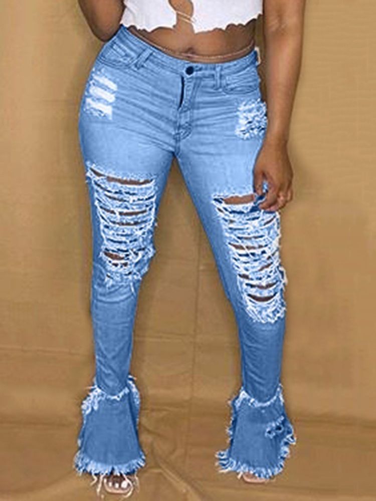 Tofs Bellbottoms Zipper Mid Waist Jeans