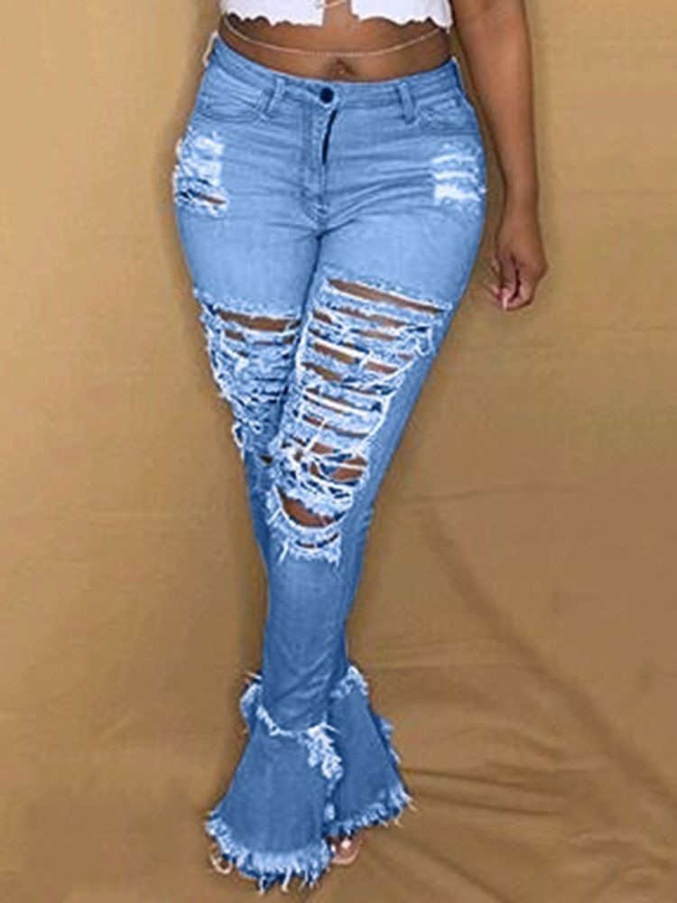 Tofs Bellbottoms Zipper Mid Waist Jeans