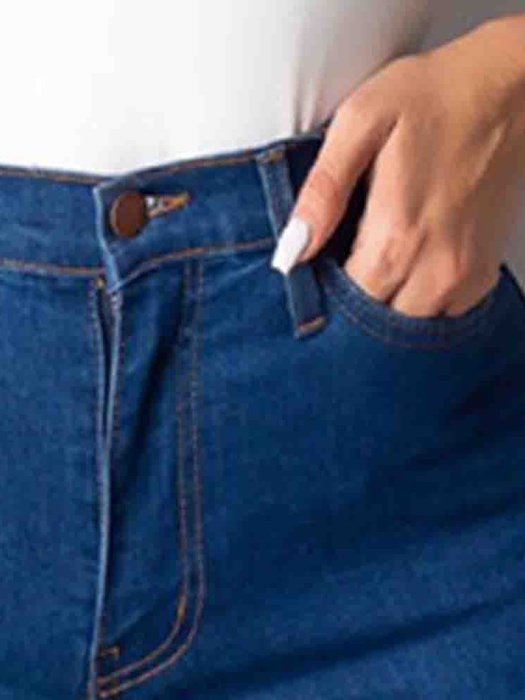 Vanliga Slimmade Jeans Med Hög Midja