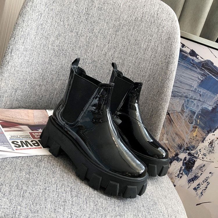 Slip-On Vanlig Rund Tå Martin Stövlar Boots