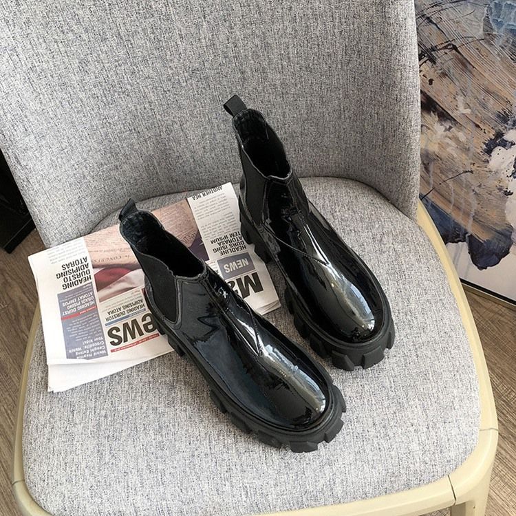 Slip-On Vanlig Rund Tå Martin Stövlar Boots