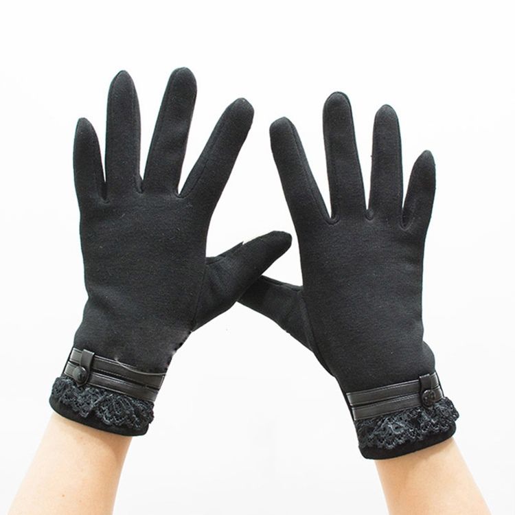 Håll Varma Dot Cotton Lady Gloves