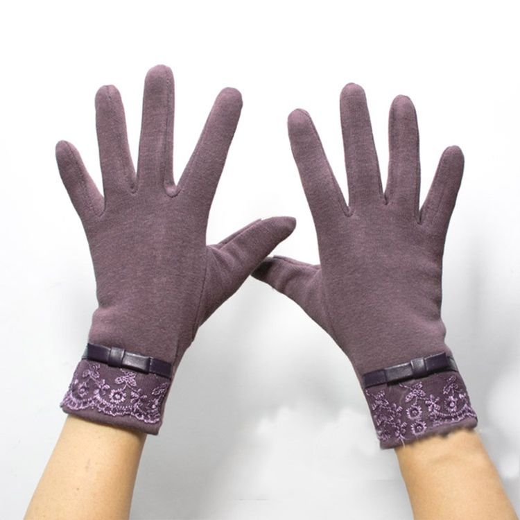 Håll Varma Dot Cotton Lady Gloves