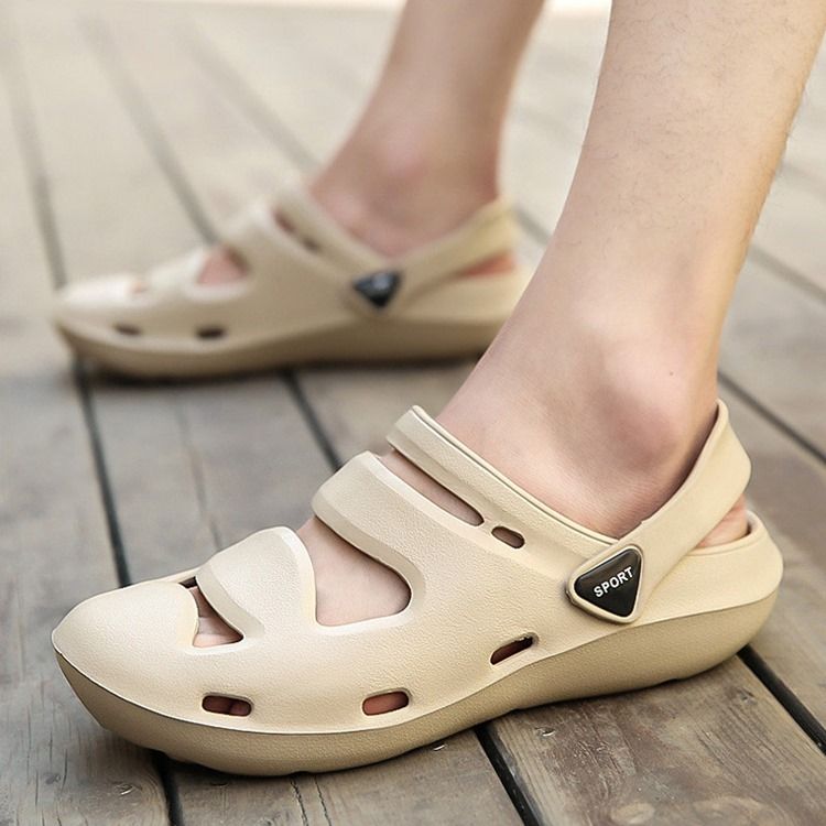 Pvc Kamouflage Slip-On Rund Tå Herrsandaler