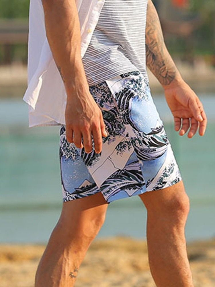 Rak Ficka Strandshorts För Män